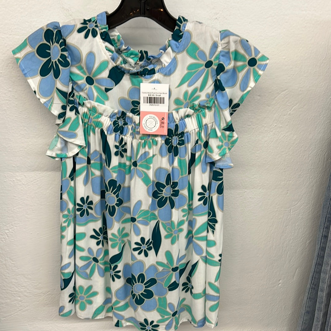 Possibly Maybe Floral Mock Neck Blouse