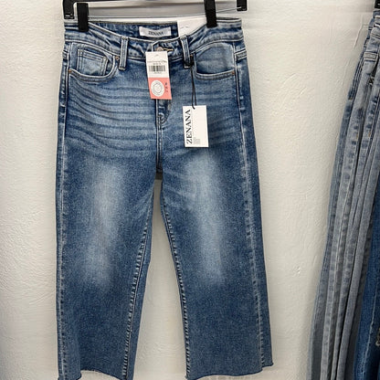 Simple is the Way Wide Leg Capri Jeans