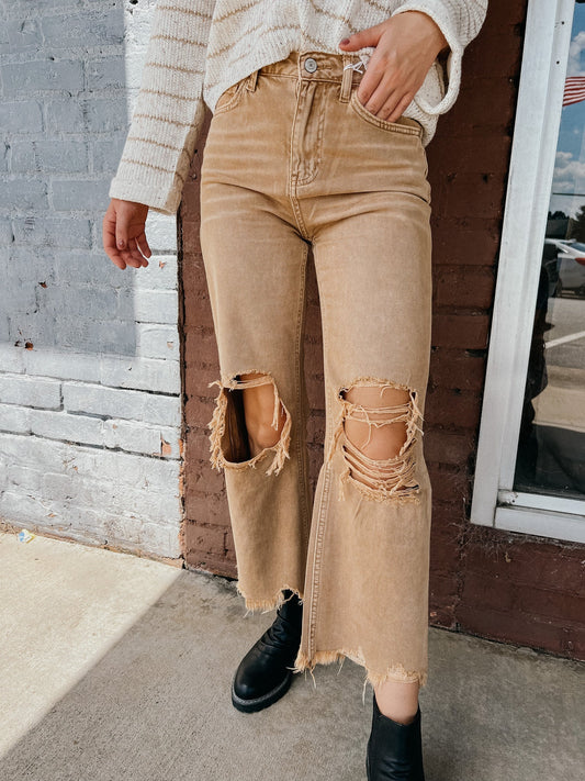 RESTOCK: As If 90s Vintage Straight Jeans Brown