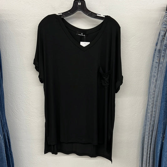 Sunday Mornings V-Neck Tee In Black