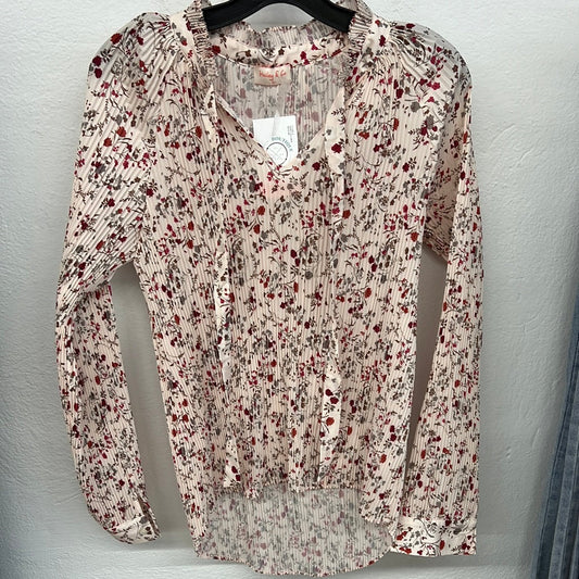 Stella Notched Neck Floral Long Sleeve Blouse