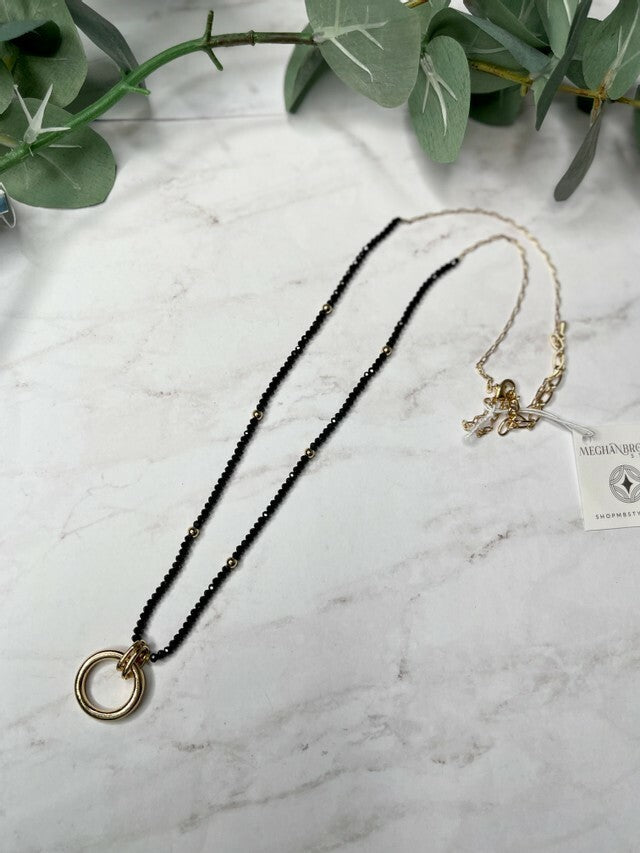 Coco Black Crystal Necklace