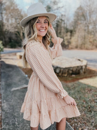 This Moment Mini Dress- Taupe