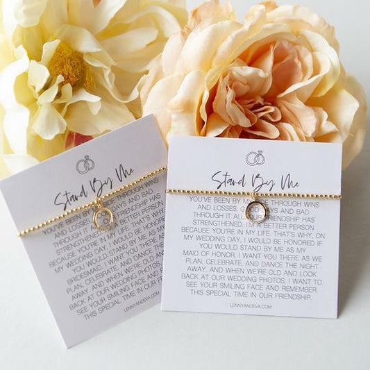 Stand By Me Bridesmaid Bracelet Gold