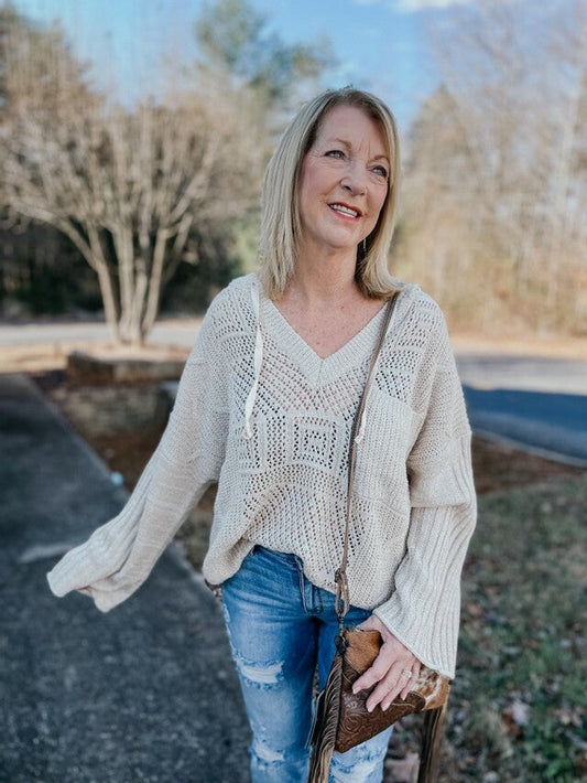 On The Go Crochet Hoodie