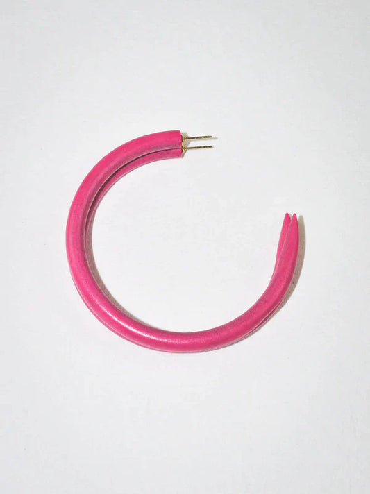 Knock Out Rose Earrings: Large Hoop