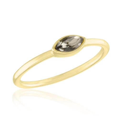 Black Diamond Marquise Gold Layers Rings