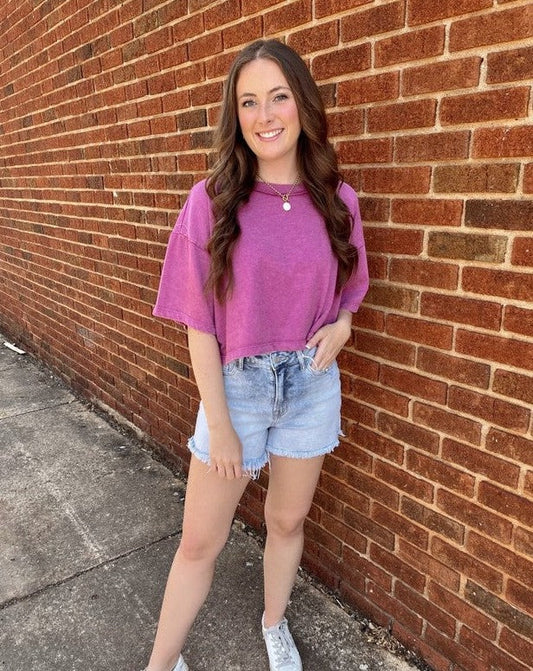 Sporty Sweetheart Crop Top Magenta