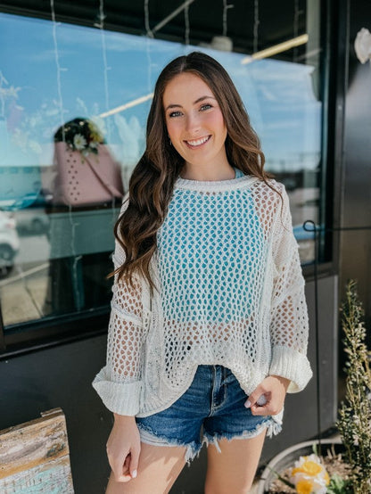 Spring Break Oversized Sweater White