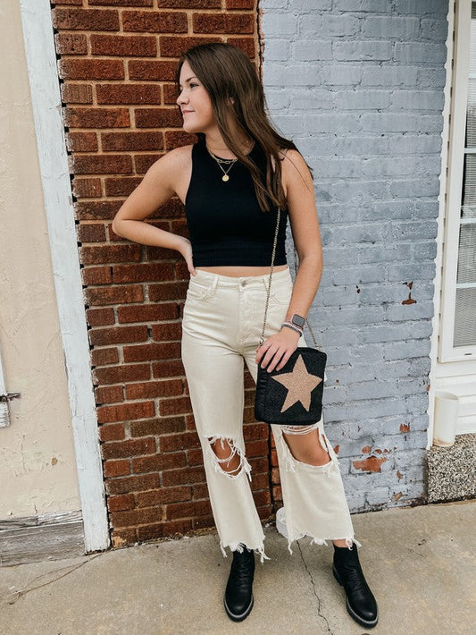 As If 90s Vintage Straight Jeans Cream (SIZE 31)