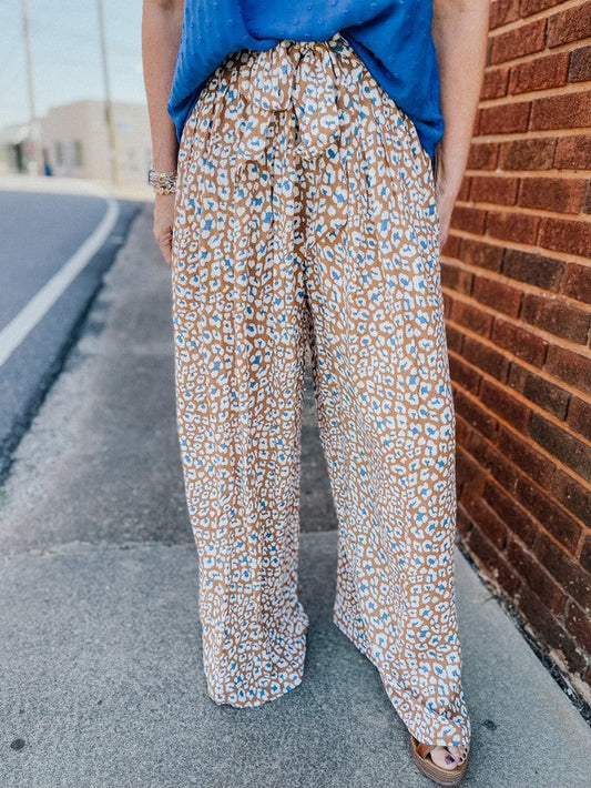 Tan Miss American Wide Leg Pants