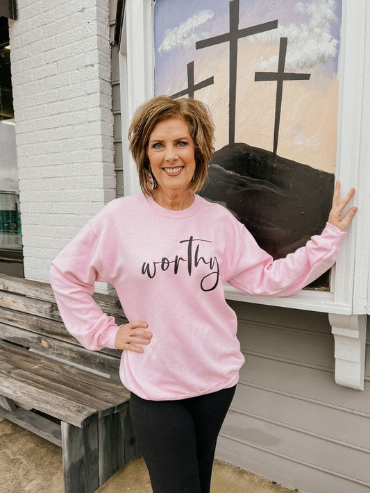 Worthy Pink Sweatshirt