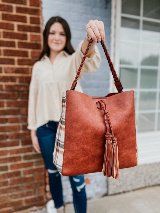 Dina Plaid Handbag