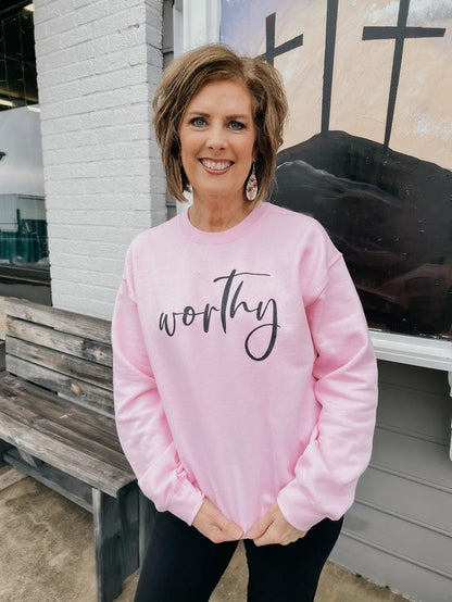 Worthy Pink Sweatshirt