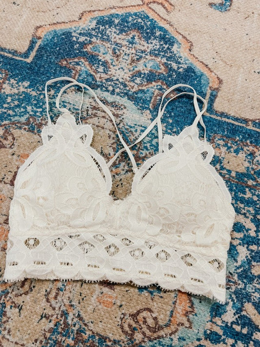 Crochet Lace Bralette - Ivory