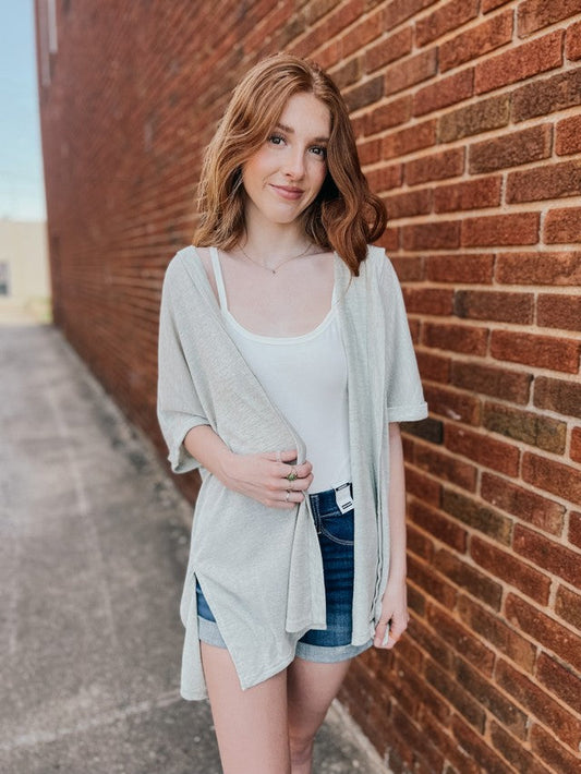 Only Good Days Cardigan Sage