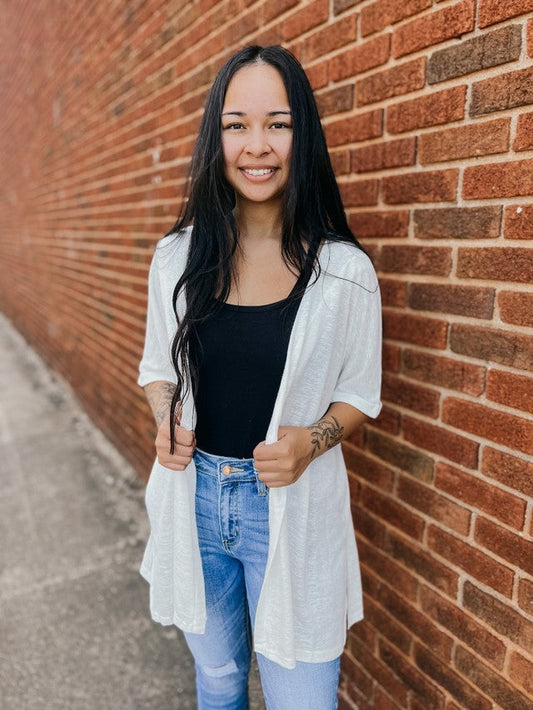 Only Good Days Cardigan White