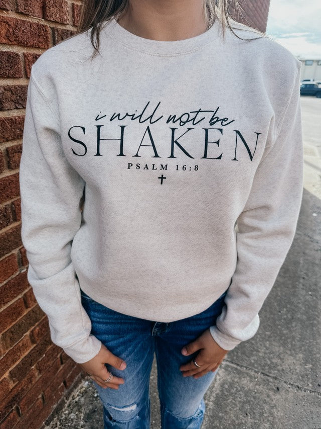 RESTOCK: I Will Not Be Shaken Psalm Sweatshirt