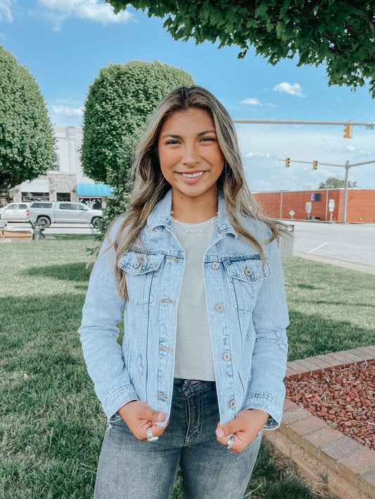 Ella Light Wash Denim Jacket