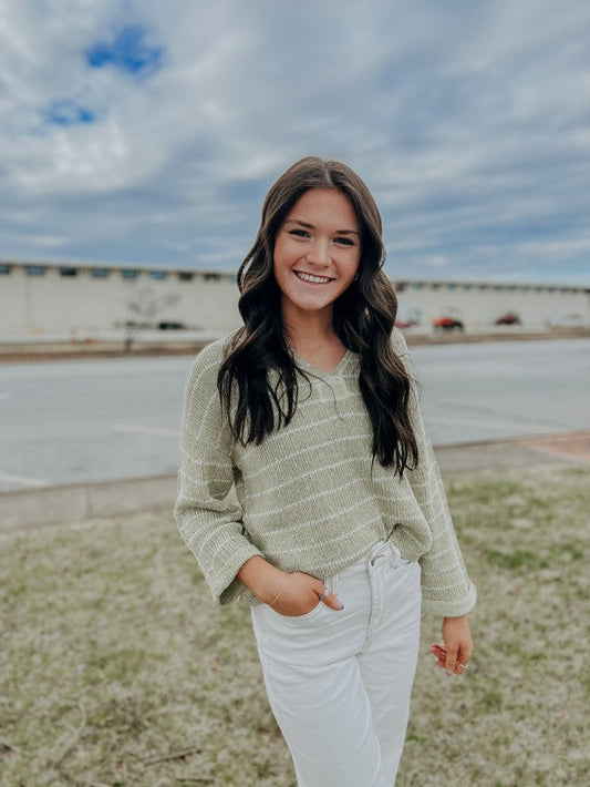 Springtime Striped Sweater