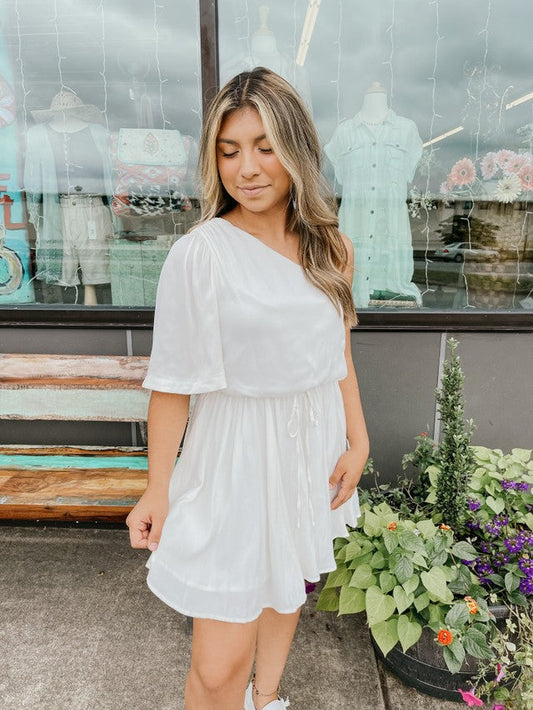 White Focus On The Future Dress