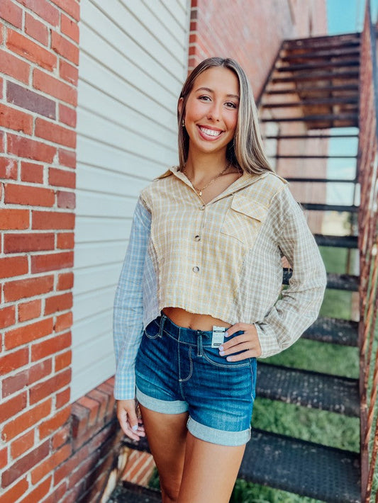 Totally Agreeable Plaid Button Up