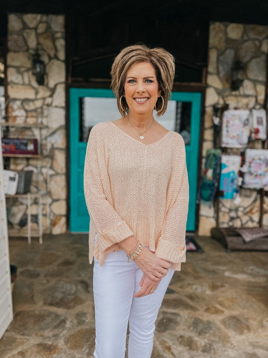 peach lightweight sweater