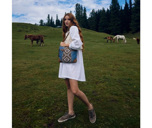 Denim Azteca Small & Crossbody Bag