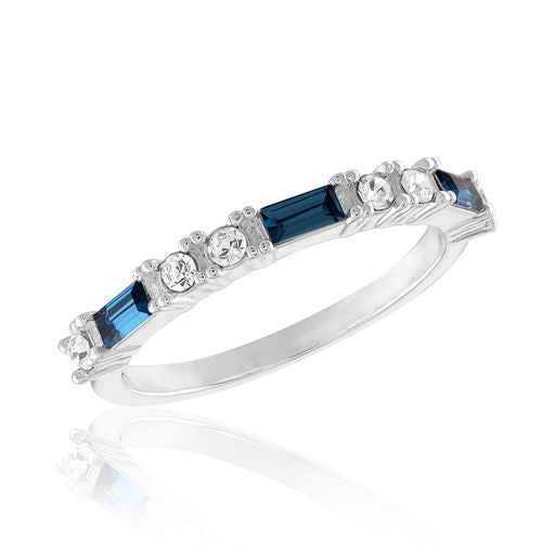 Montana Blue Baguette Infinity Stack Ring